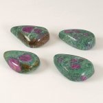 画像2: ルビーＩＮゾイサイト ペアシェイプカボ 20-22mm (2)