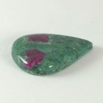 画像2: ルビーＩＮゾイサイト ペアシェイプカボ 24.8x29.5mm (2)