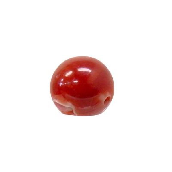 赤サンゴ(血赤) 丸玉3／4(片穴) 9.2mm - アサオ工芸オンライ