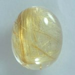 画像1: ルチレイテッドクォーツ オーバルカボ 15.1x18.6mm (1)