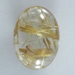 画像1: ルチレイテッドクォーツ オーバルカボ 17.1x23.6mm (1)