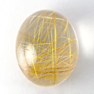 ルチレイテッドクォーツ オーバルカボ 28.1x33.8mm - アサオ工芸