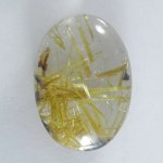 画像1: ルチレイテッドクォーツ オーバルカボ 16.8x23.4mm (1)