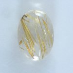 画像1: ルチレイテッドクォーツ オーバルカボ 17.5x24.5mm (1)