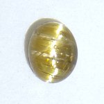 画像1: ルチルクォーツキャッツアイ オーバルカボ 4.5x5.5mm (1)