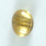 画像2: ルチルクォーツキャッツアイ オーバルカボ 4.5x5.5mm (2)