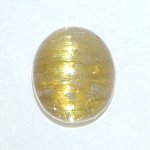 画像1: ルチルクォーツキャッツアイ オーバルカボ 6.5x7.5mm (1)