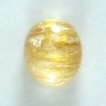 画像2: ルチルクォーツキャッツアイ オーバルカボ 6.5x7.5mm (2)