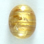 画像2: ルチルクォーツキャッツアイ オーバルカボ 7.4x9.2mm (2)