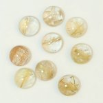 画像1: ルチレイテッドクォーツ ラウンドカボ 10mm (1)