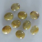 画像1: ルチレイテッドクォーツ(B級) オーバルカボ 10x12mm (1)