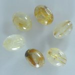 画像1: ルチレイテッドクォーツ オーバルカボ 11x15mm (1)