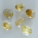 画像1: ルチレイテッドクォーツ オーバルカボ 12x14mm (1)