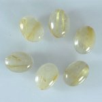 画像1: ルチレイテッドクォーツ オーバルカボ 12x16mm (1)