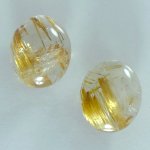 画像1: ルチレイテッドクォーツ オーバルカボ 13x15mm (1)