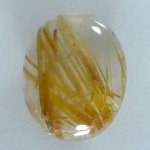 画像1: ルチレイテッドクォーツ オーバルカボ 13x16mm (1)