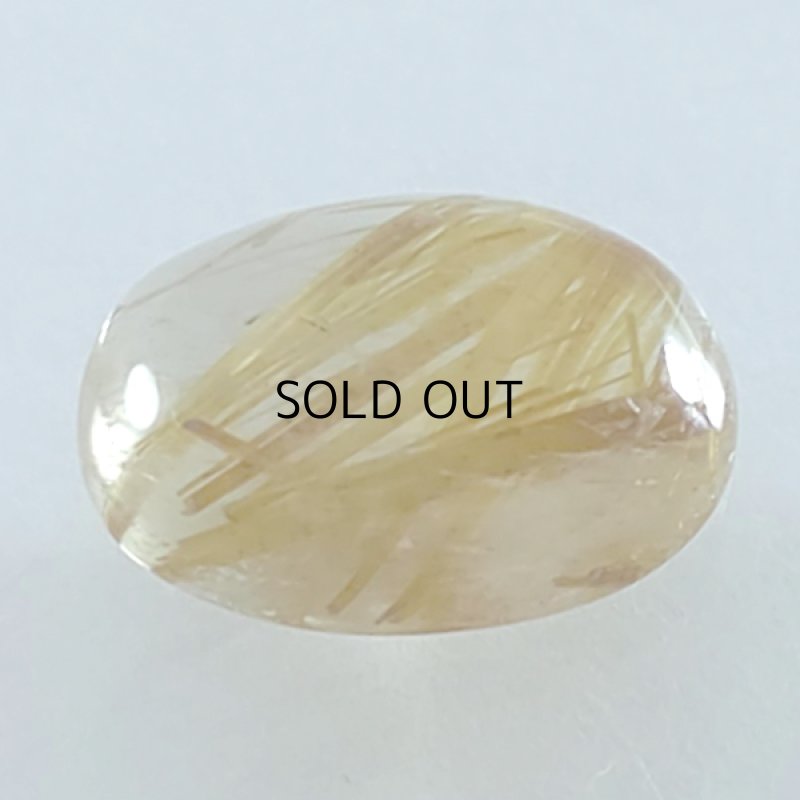 画像2: ルチレイテッドクォーツ オーバルカボ 13x16mm (2)