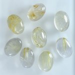 画像1: ルチレイテッドクォーツ オーバルカボ 13x18mm (1)