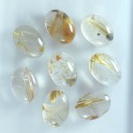 画像1: ルチレイテッドクォーツ オーバルカボ 13x18mm (1)