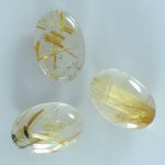 画像1: ルチレイテッドクォーツ オーバルカボ 13x19mm (1)