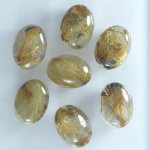 画像1: ルチレイテッドクォーツ オーバルカボ 14x19mm (1)