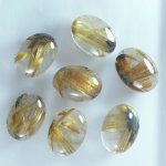 画像1: ルチレイテッドクォーツ オーバルカボ 14x19mm (1)