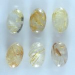 画像1: ルチレイテッドクォーツ オーバルカボ 14x21mm (1)