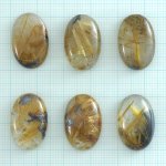 画像1: ルチレイテッドクォーツ オーバルカボ 14x21mm (1)