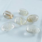 画像2: ルチレイテッドクォーツ オーバルカボ 15x20mm (2)