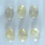 画像1: ルチレイテッドクォーツ オーバルカボ 15x21mm (1)