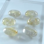 画像2: ルチレイテッドクォーツ オーバルカボ 15x21mm (2)