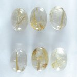 画像1: ルチレイテッドクォーツ オーバルカボ 15x21mm (1)