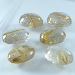 画像2: ルチレイテッドクォーツ オーバルカボ 15x21mm (2)