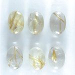 画像1: ルチレイテッドクォーツ オーバルカボ 15x21mm (1)