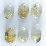 画像1: ルチレイテッドクォーツ オーバルカボ 15x21mm (1)