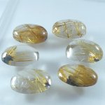 画像2: ルチレイテッドクォーツ オーバルカボ 15x21mm (2)