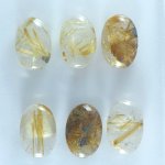 画像1: ルチレイテッドクォーツ オーバルカボ 15x22mm (1)