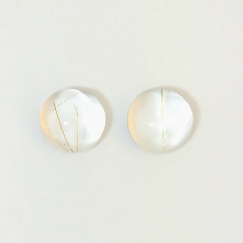 画像2: ルチレイテッドクォーツ ラウンドカボ 16mm (2)