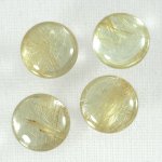 画像1: ルチレイテッドクォーツ ラウンドダブルカボ 16mm (1)