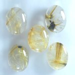 画像1: ルチレイテッドクォーツ オーバルカボ 16x21mm (1)