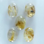 画像1: ルチレイテッドクォーツ オーバルカボ 16x22mm (1)