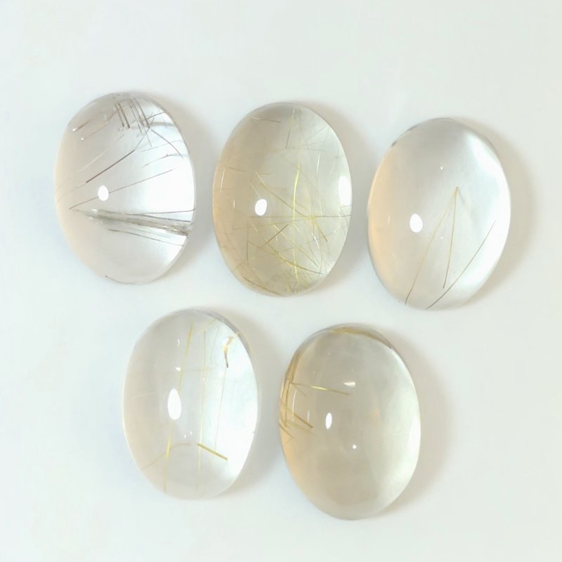 画像1: ルチレイテッドクォーツ オーバルカボ 16x22mm (1)