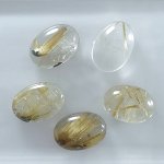 画像1: ルチレイテッドクォーツ オーバルカボ 17x24mm (1)