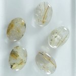 画像1: ルチレイテッドクォーツ オーバルカボ 17x24mm (1)