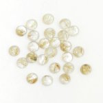 画像1: ルチレイテッドクォーツ ラウンドカボ 5mm (1)