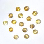 画像1: ルチルクォーツキャッツアイ ラウンドカボ 5mm (1)