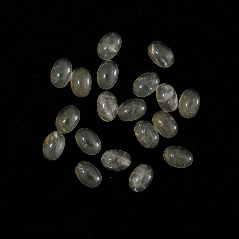 画像2: ルチレイテッドクォーツ(針少) オーバルカボ 5x7mm (2)