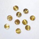 画像1: ルチルクォーツキャッツアイ ラウンドカボ 6.5mm (1)