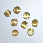 画像1: ルチルクォーツキャッツアイ ラウンドカボ 7.3-8mm (1)