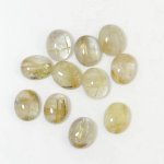 画像1: ルチレイテッドクォーツ オーバルカボ 8x10mm (1)
